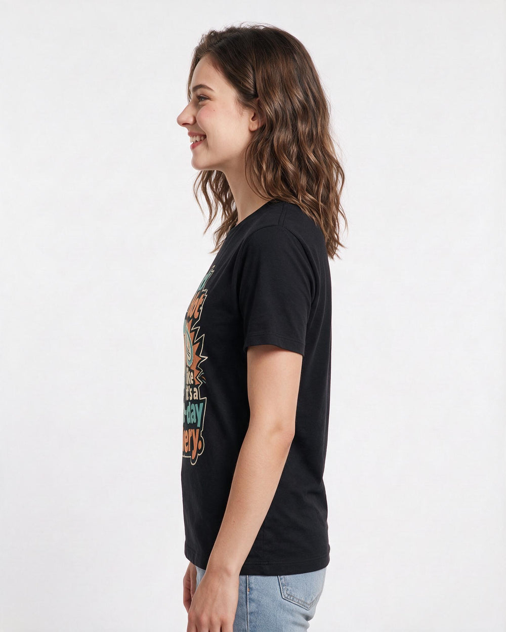 Political Statement Women's Black T-Shirt – I track my ballot like it's a same-day product image 2