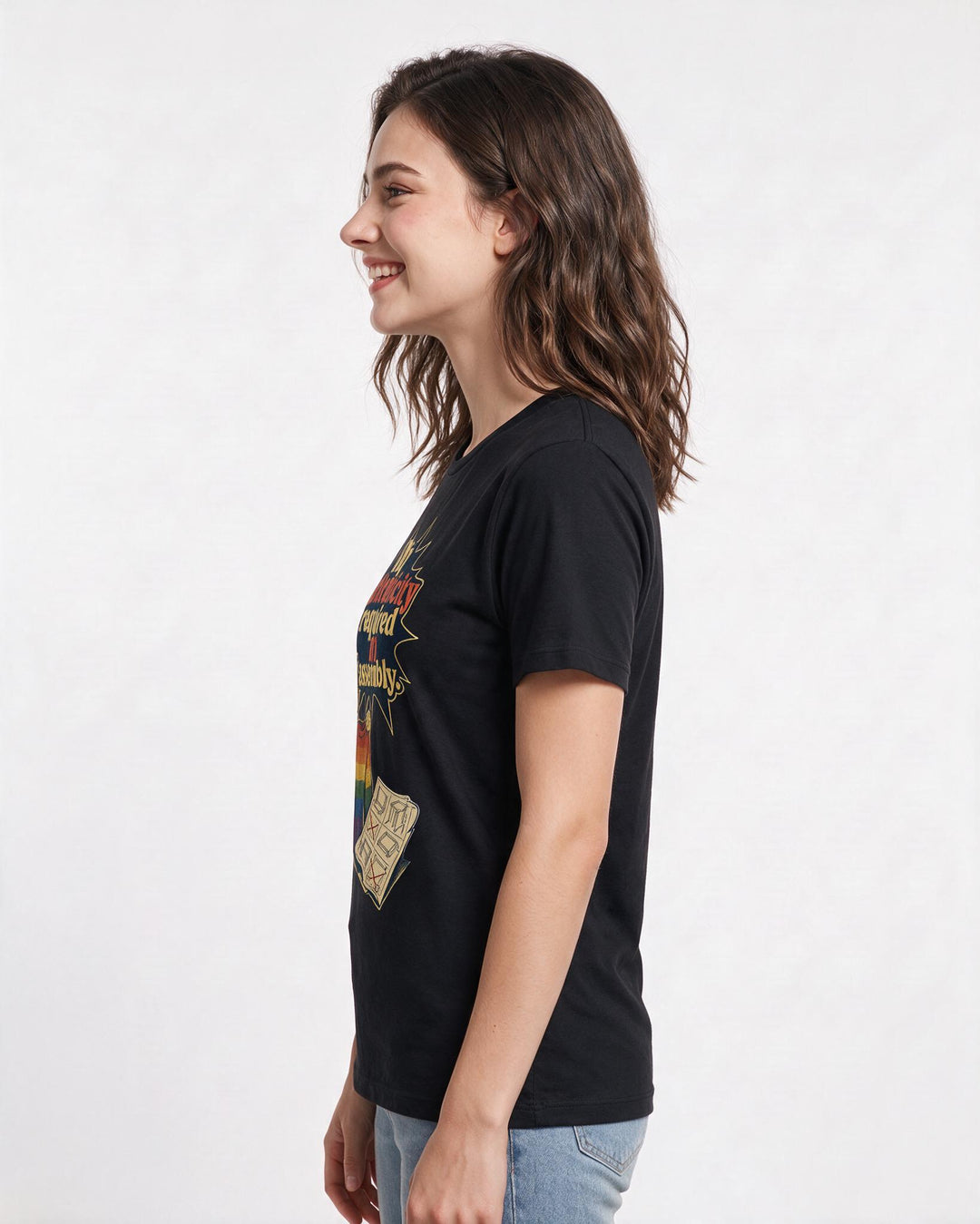 Pride Black T-Shirt for Women – Everyday Expression Graphic Tee product image 2