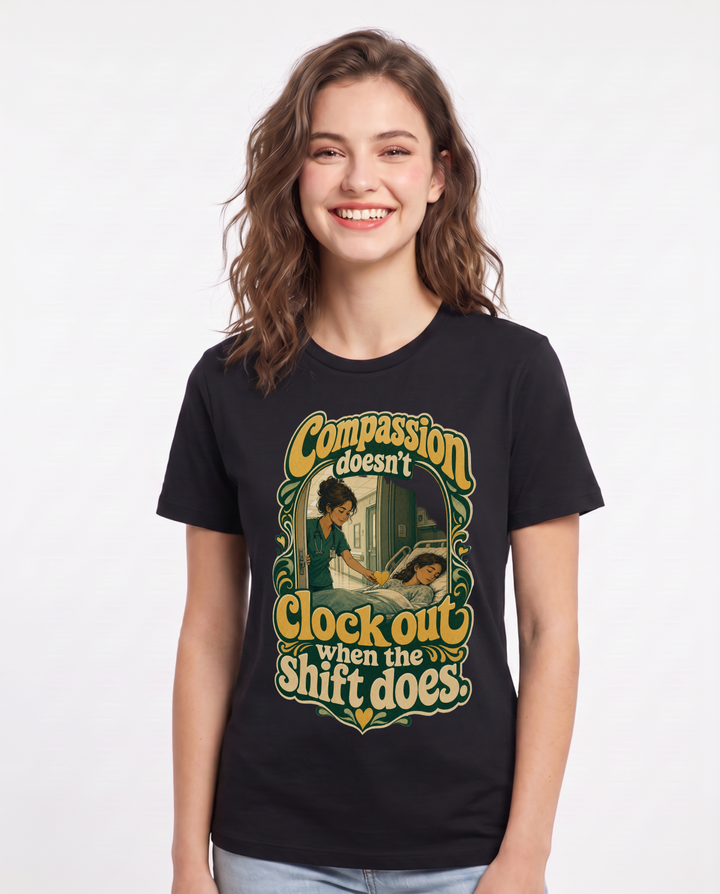Nurse Black T-Shirt for Women – Nursing Life Graphic Tee product image 1