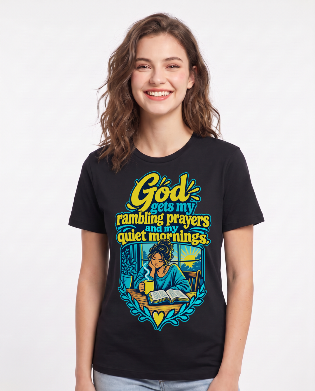 Christian Faith Black T-Shirt for Women – Everyday Expression Graphic Tee product image 3
