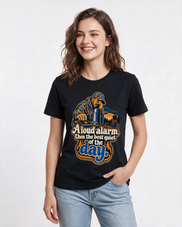 Hunting Black T-Shirt for Women – Everyday Expression Graphic Tee product image 1