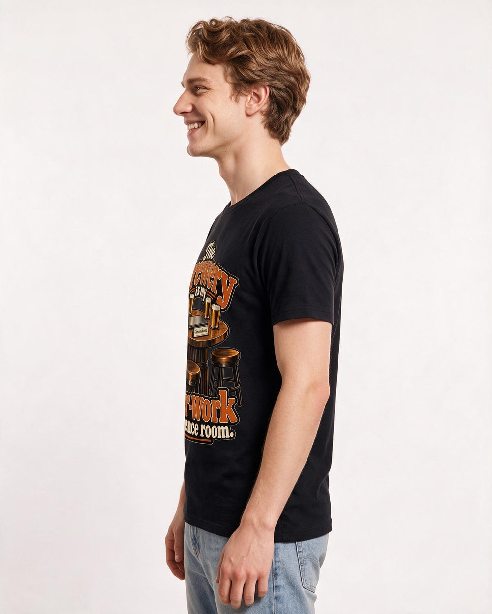 Beer Black T-Shirt for Men – Everyday Expression Graphic Tee product image 2