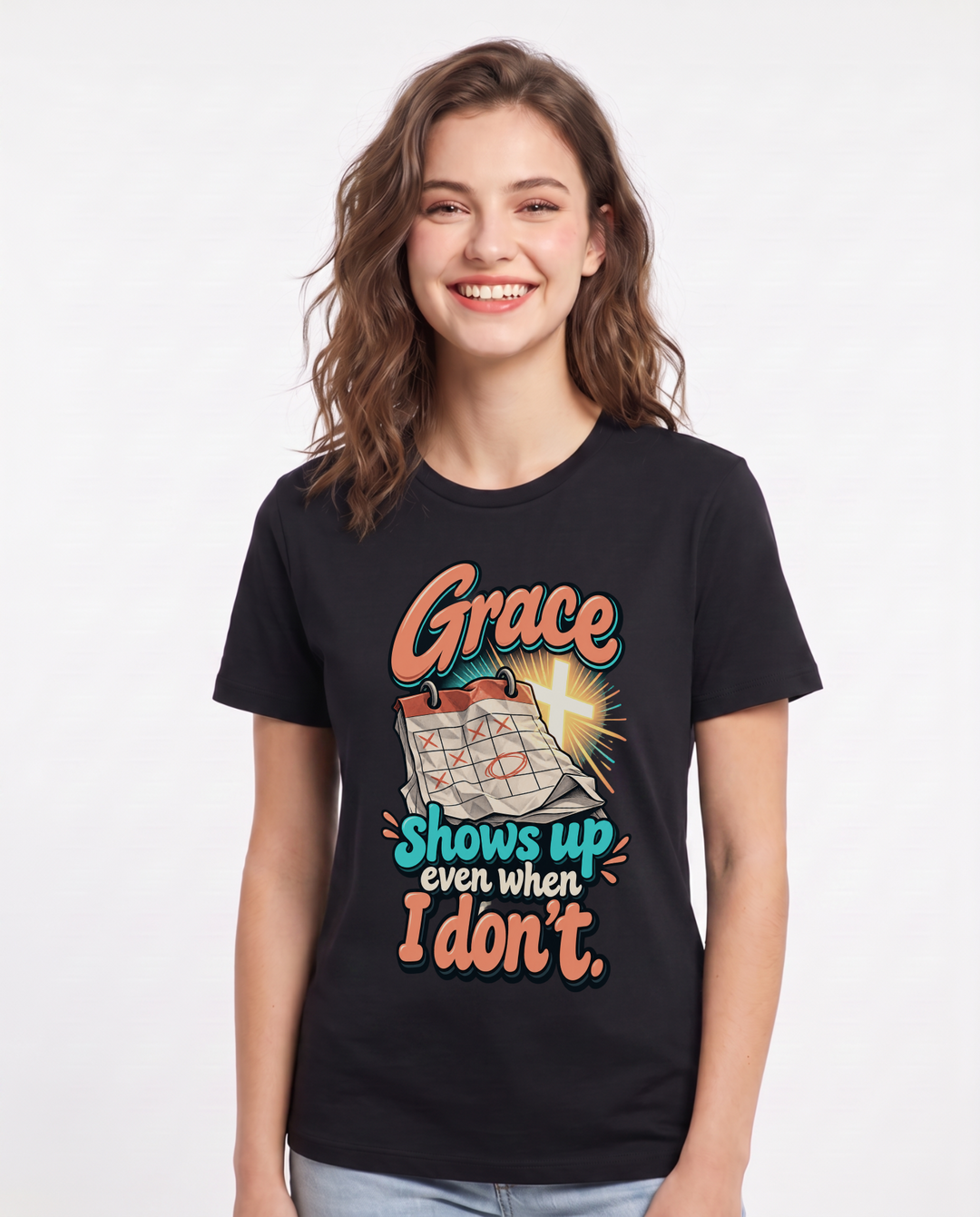Christian Faith Black T-Shirt for Women – Everyday Expression Graphic Tee product image 3