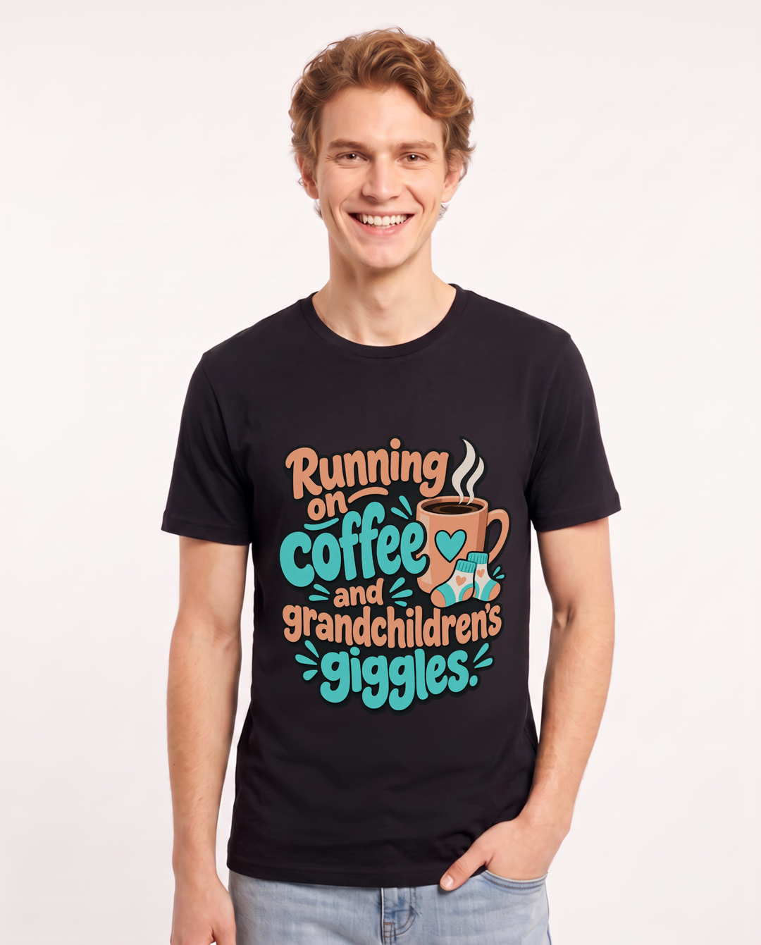 Grandparent Black T-Shirt for Men – Everyday Expression Graphic Tee product image 3