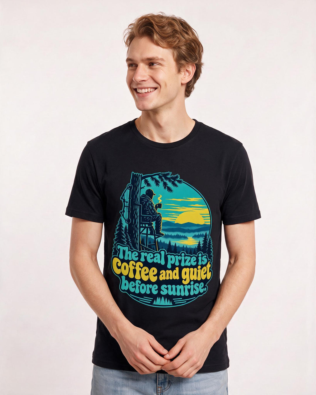 Hunting Black T-Shirt for Men – Everyday Expression Graphic Tee product image 1