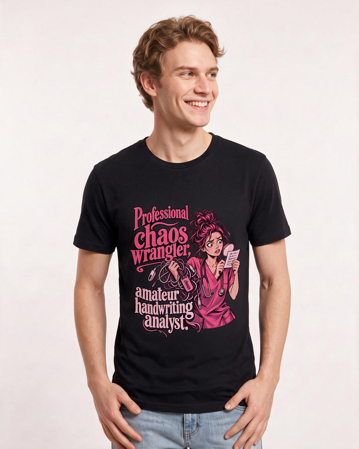 Nurse Black T-Shirt for Men – Nursing Life Graphic Tee product image 1