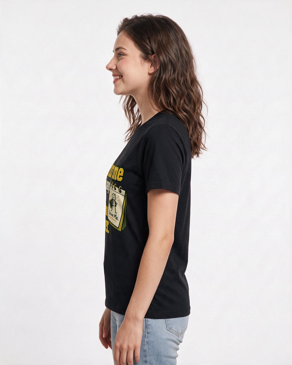 Meme Black T-Shirt for Women – Everyday Expression Graphic Tee product image 2