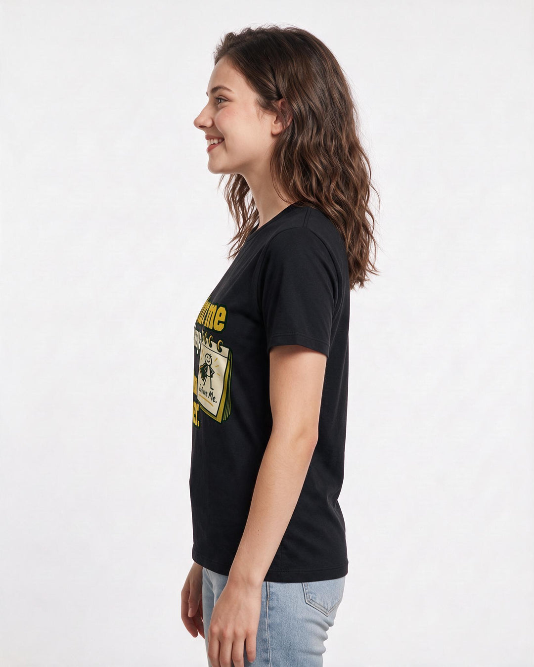 Meme Black T-Shirt for Women – Everyday Expression Graphic Tee product image 2