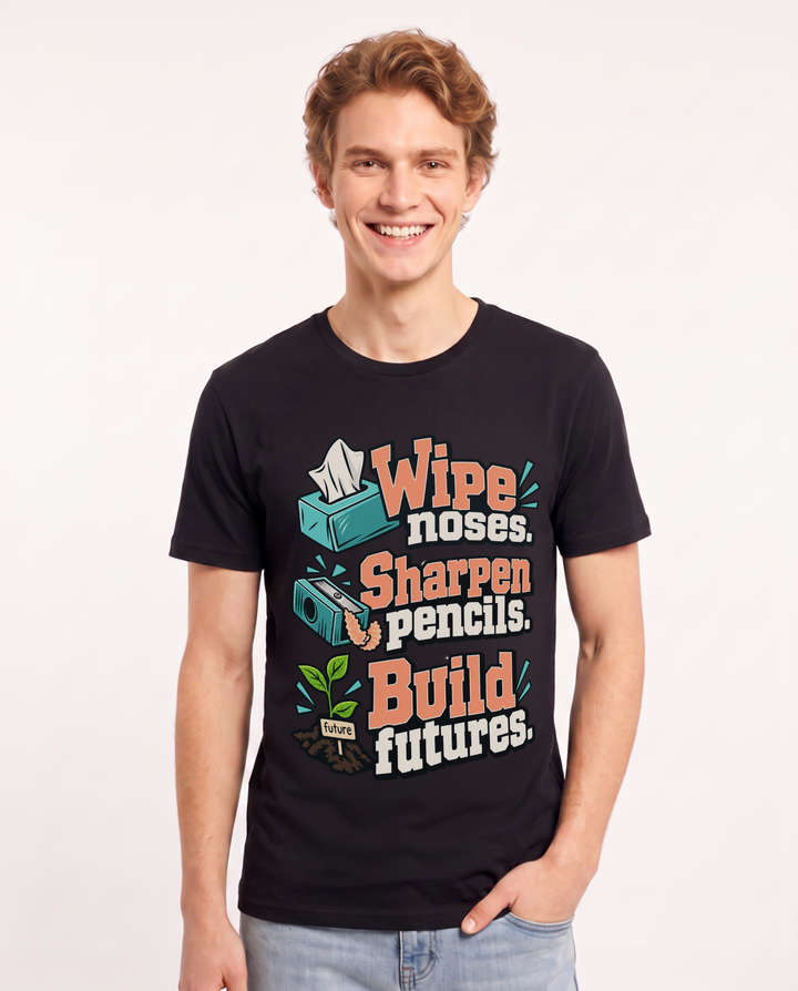 Teacher Black T-Shirt for Men – Everyday Expression Graphic Tee product image 3