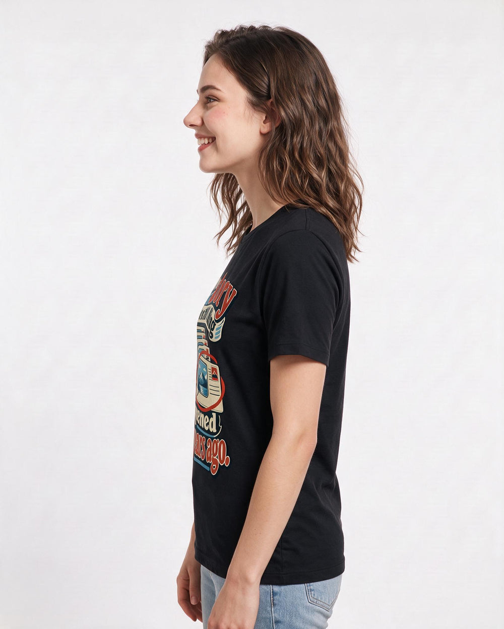 Meme Black T-Shirt for Women – Everyday Expression Graphic Tee product image 2