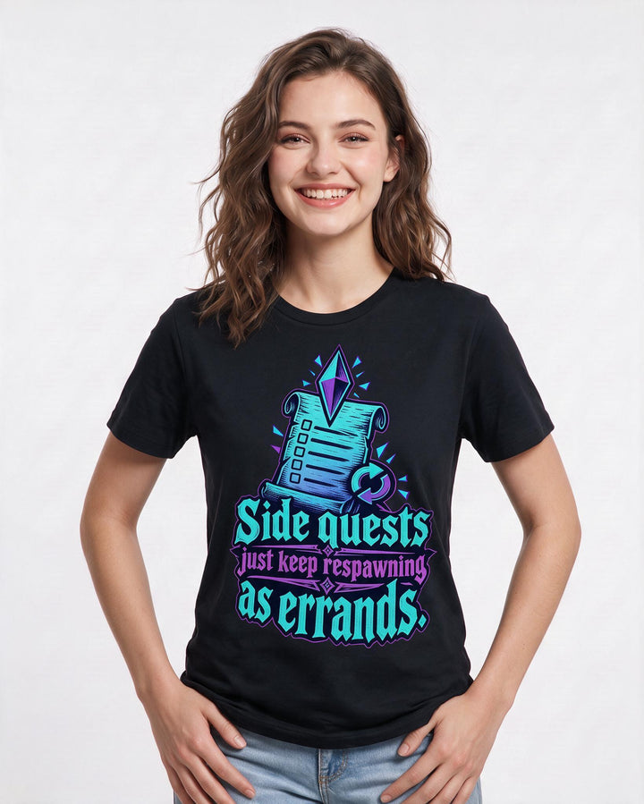 Gaming Black T-Shirt for Women – Game Night Graphic Tee product image 1