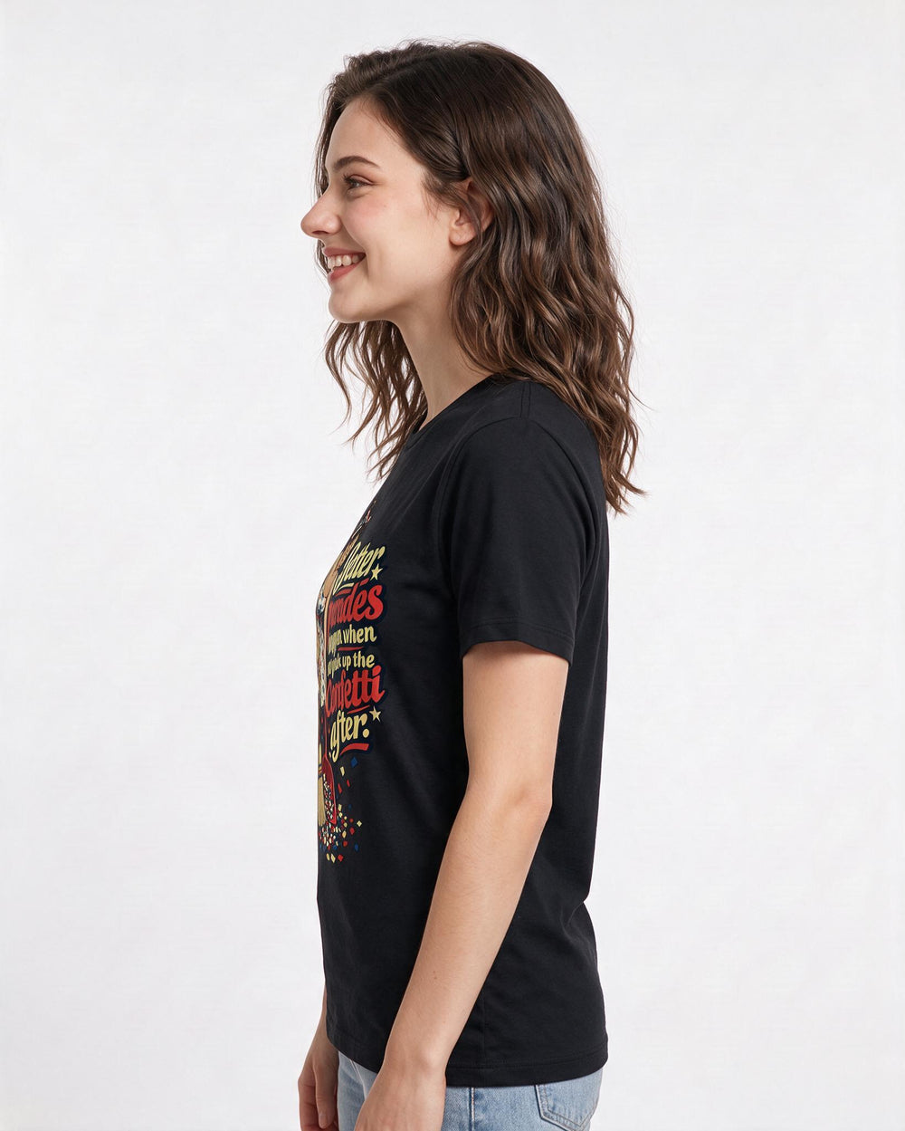 Patriotic Black T-Shirt for Women – Everyday Expression Graphic Tee product image 2