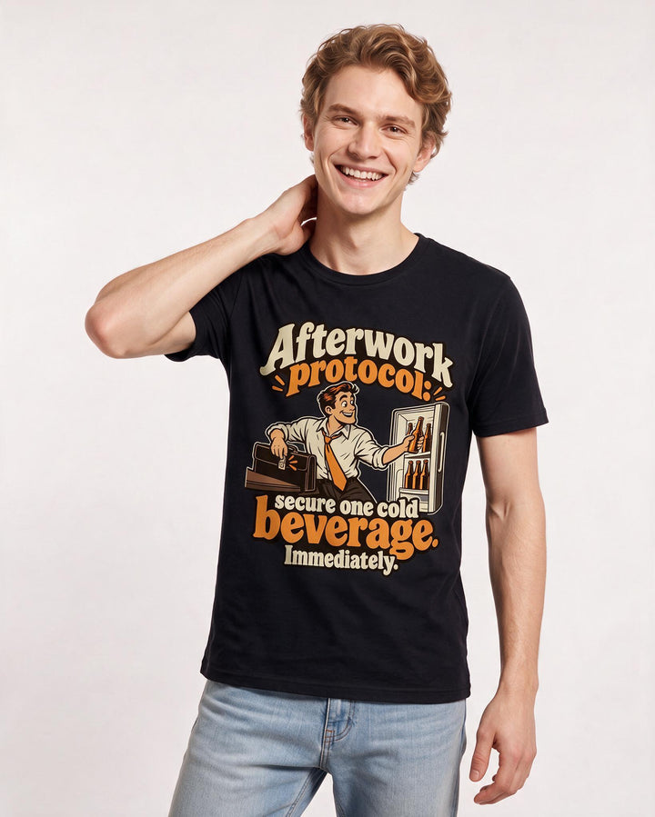 Beer Black T-Shirt for Men – Everyday Expression Graphic Tee product image 1
