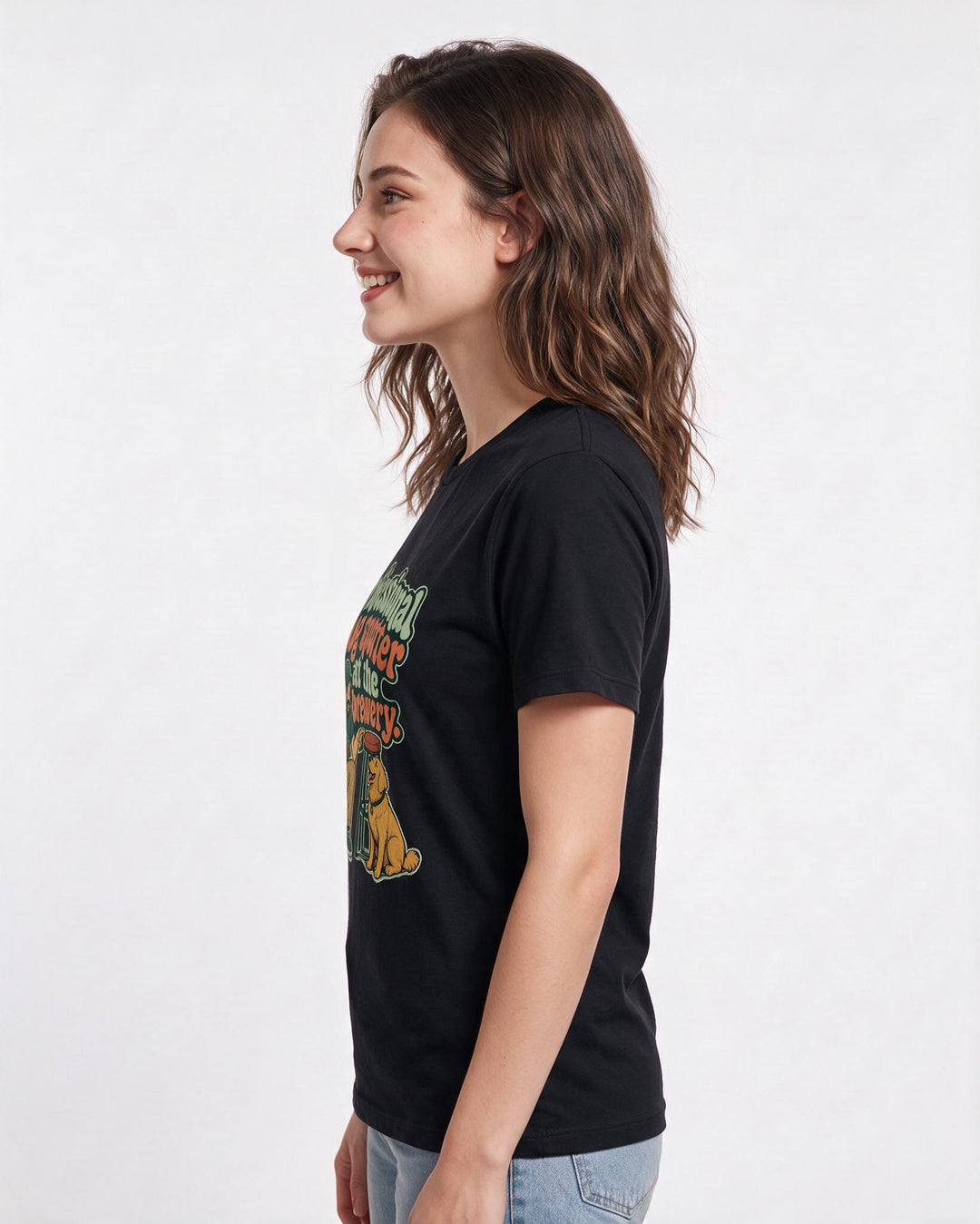 Beer Black T-Shirt for Women – Everyday Expression Graphic Tee product image 2