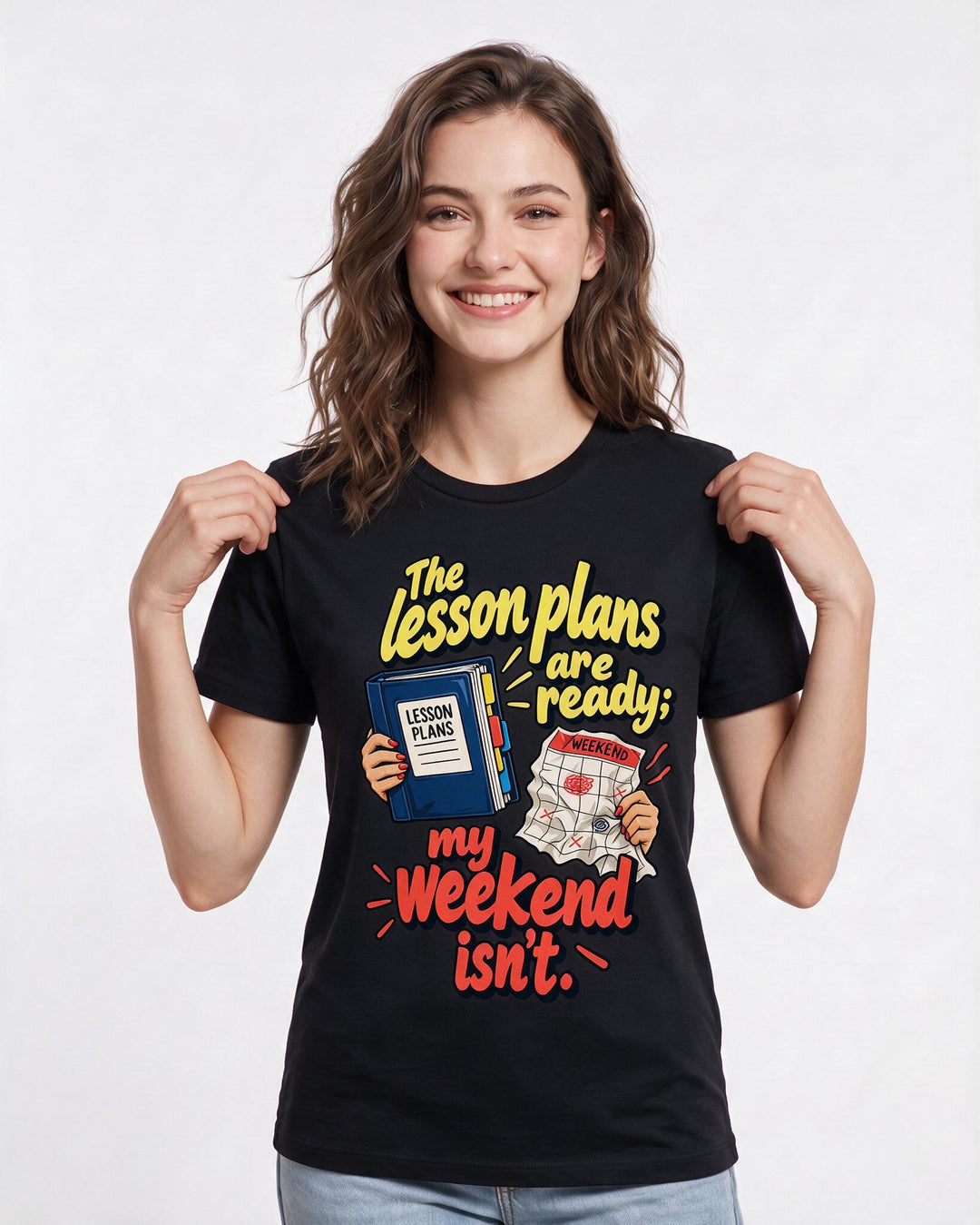 Teacher Black T-Shirt for Women – Everyday Expression Graphic Tee product image 1