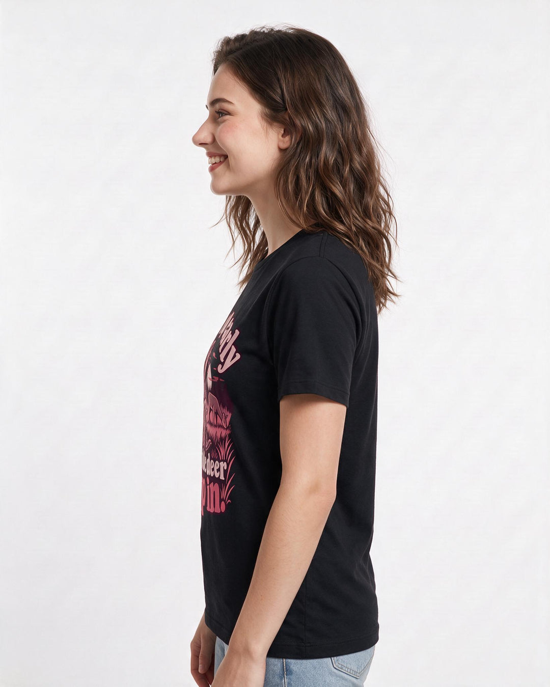 Hunting Black T-Shirt for Women – Everyday Expression Graphic Tee product image 2