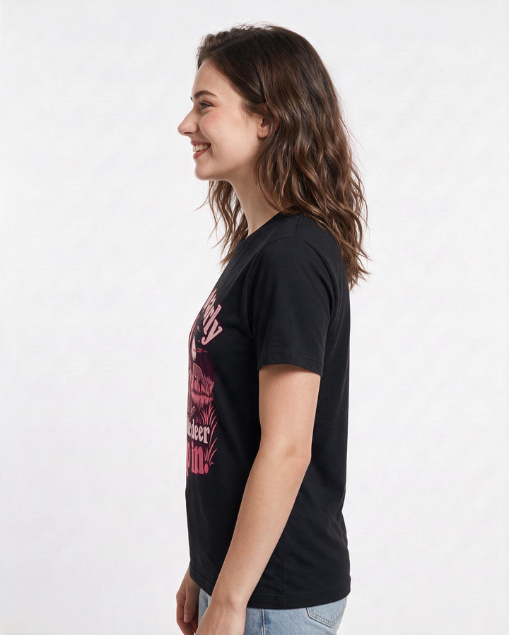 Hunting Black T-Shirt for Women – Everyday Expression Graphic Tee product image 2