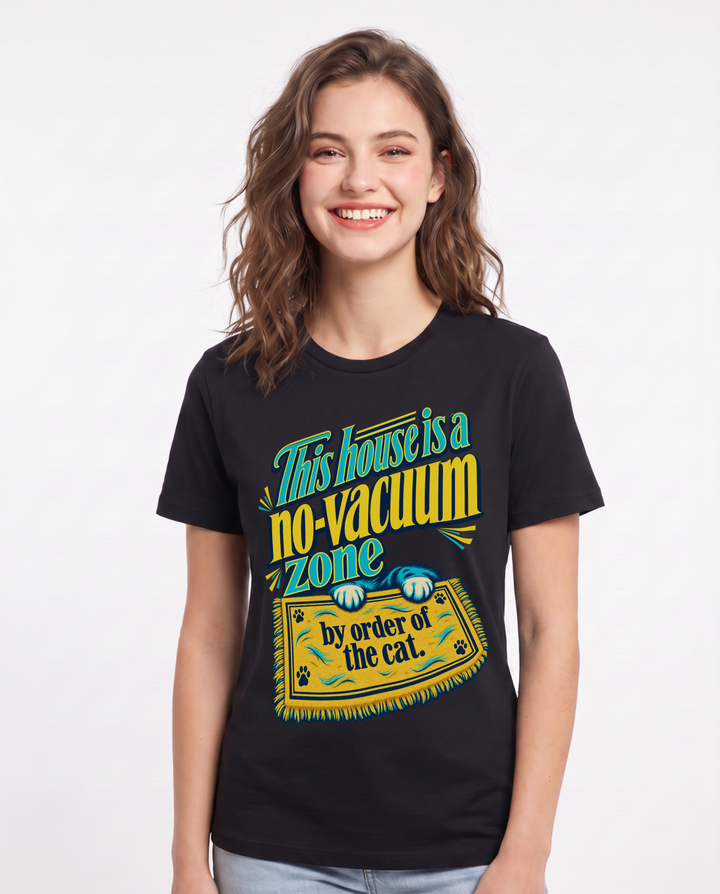 Cat Lover Black T-Shirt for Women – Everyday Expression Graphic Tee product image 3