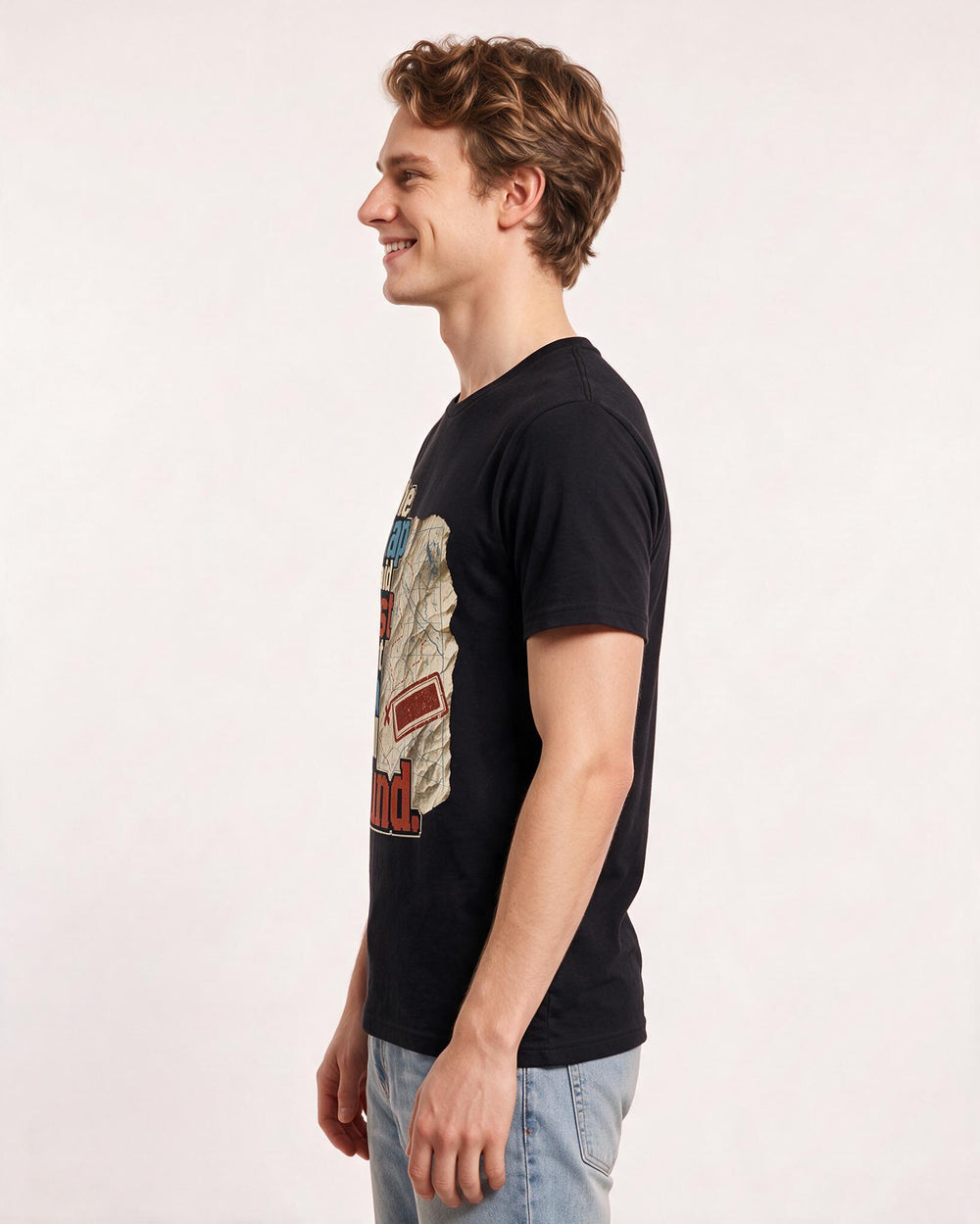 Christian Faith Men's Black T-Shirt – The map said lost but I'm still found. product image 2