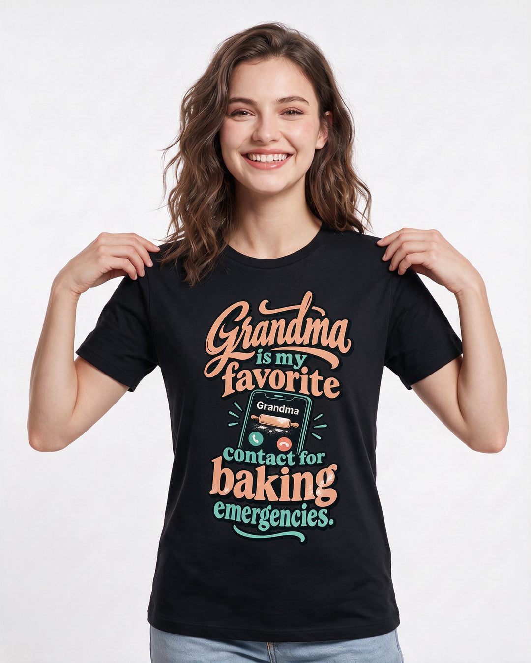 Grandparent Black T-Shirt for Women – Everyday Expression Graphic Tee product image 1