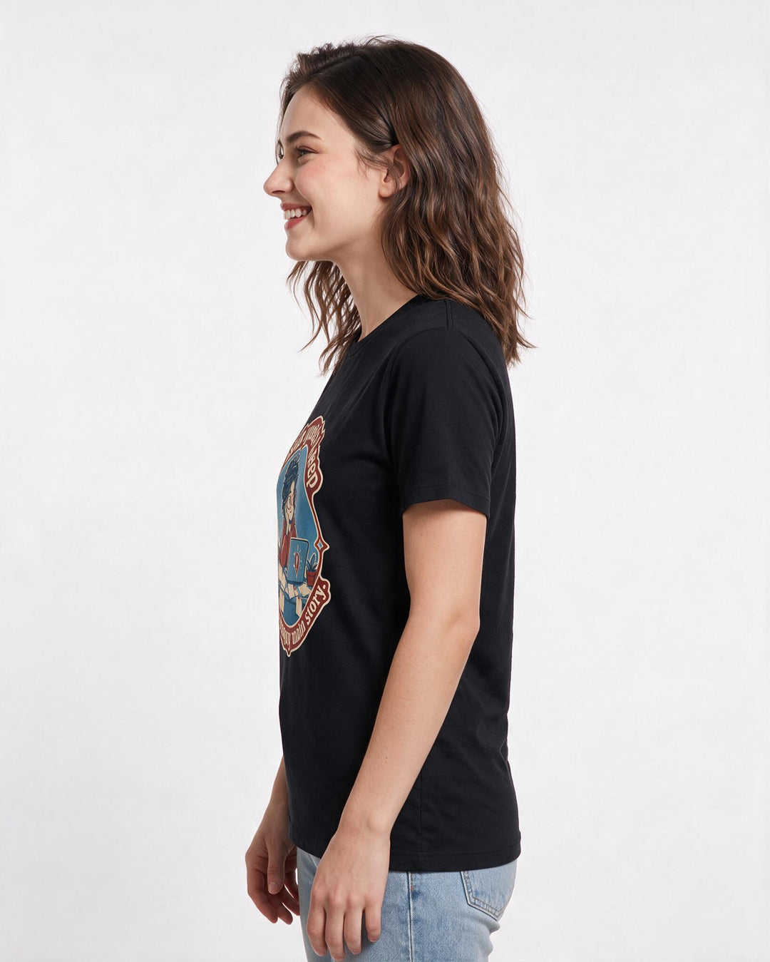Gaming Black T-Shirt for Women – Game Night Graphic Tee product image 2