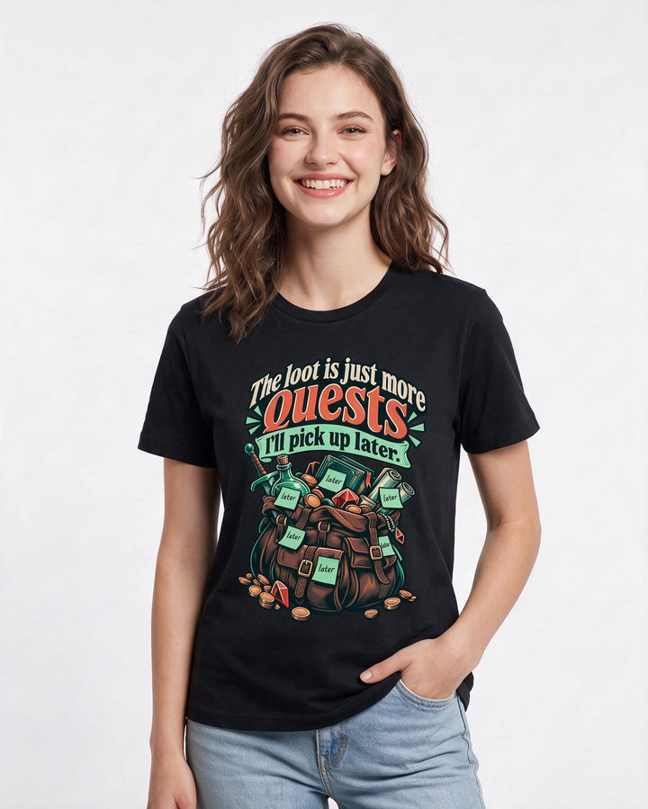Gaming Black T-Shirt for Women – Game Night Graphic Tee product image 1