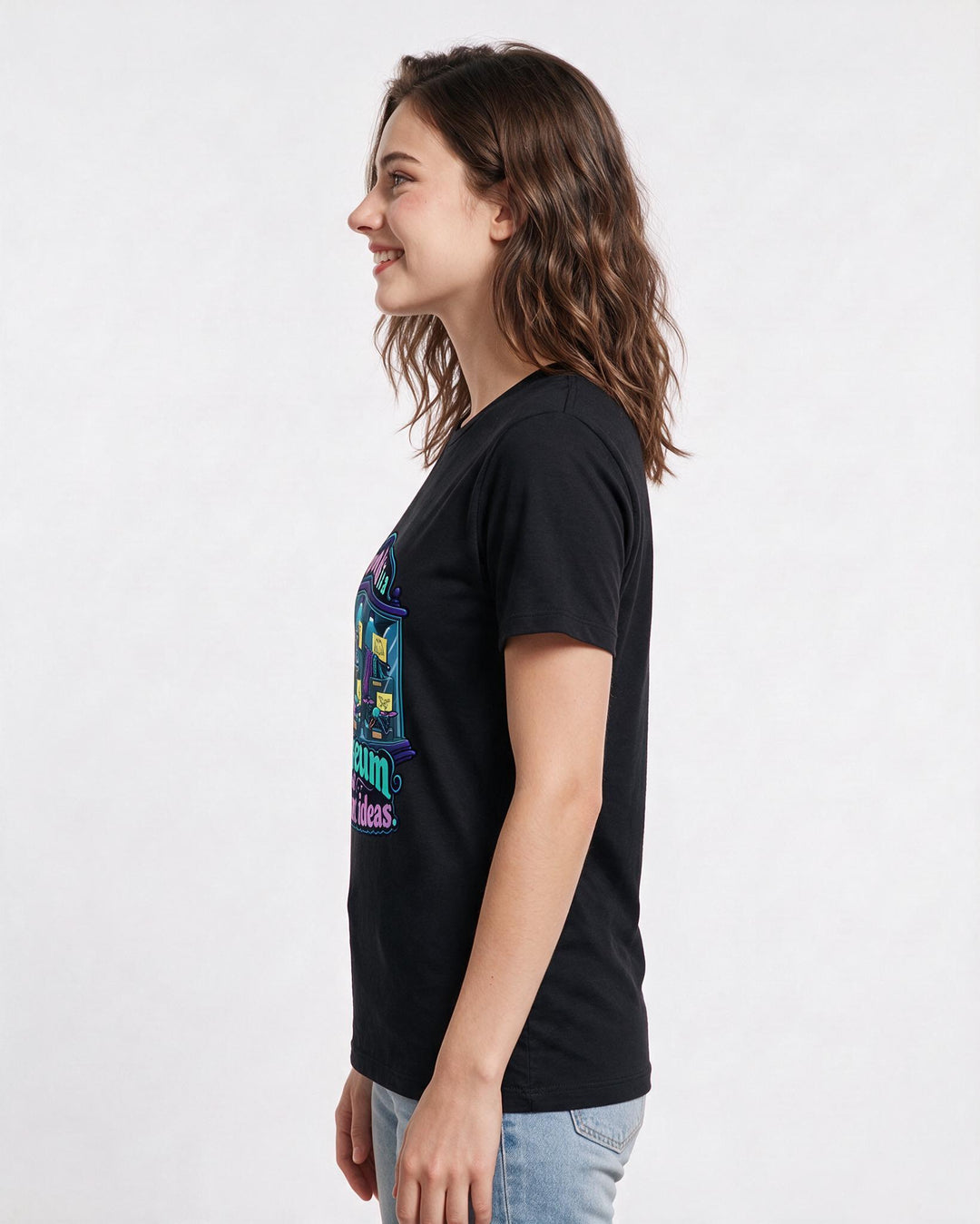 Neurodiversity Black T-Shirt for Women – Everyday Expression Graphic Tee product image 2