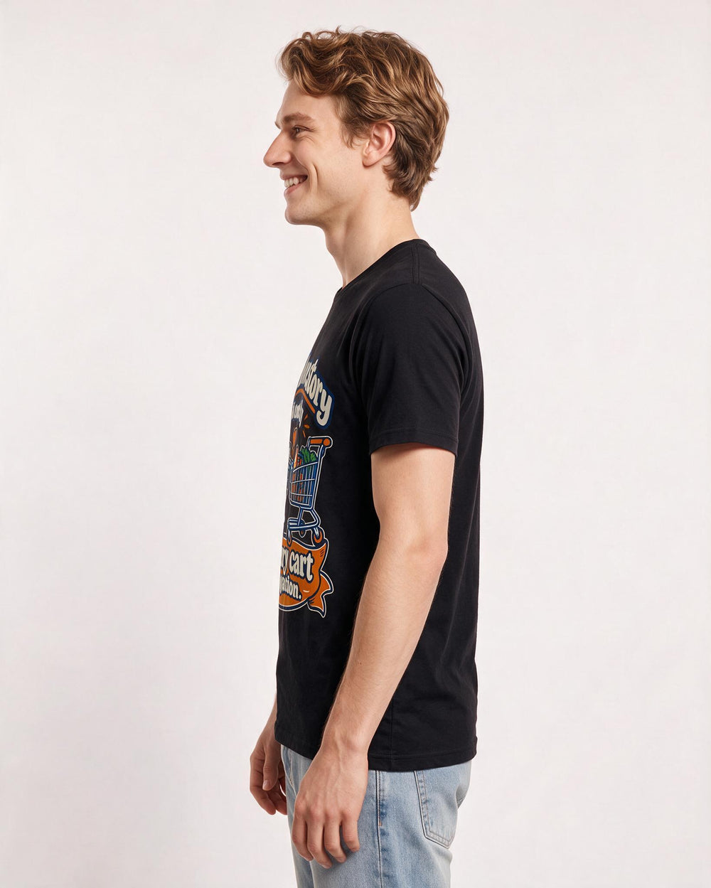 Couples Black T-Shirt for Men – Everyday Expression Graphic Tee product image 2