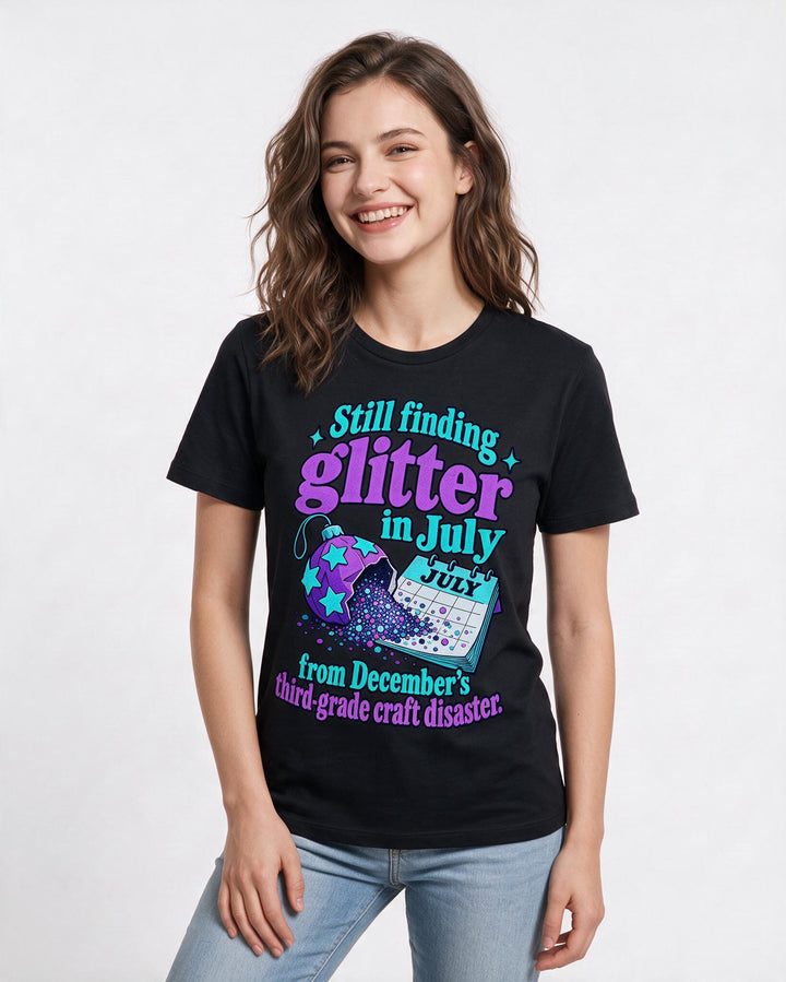 Christmas Black T-Shirt for Women – Holiday Theme Graphic Tee product image 1
