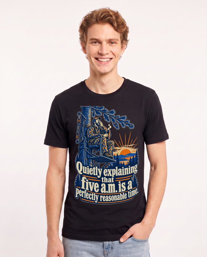 Hunting Black T-Shirt for Men – Everyday Expression Graphic Tee product image 3