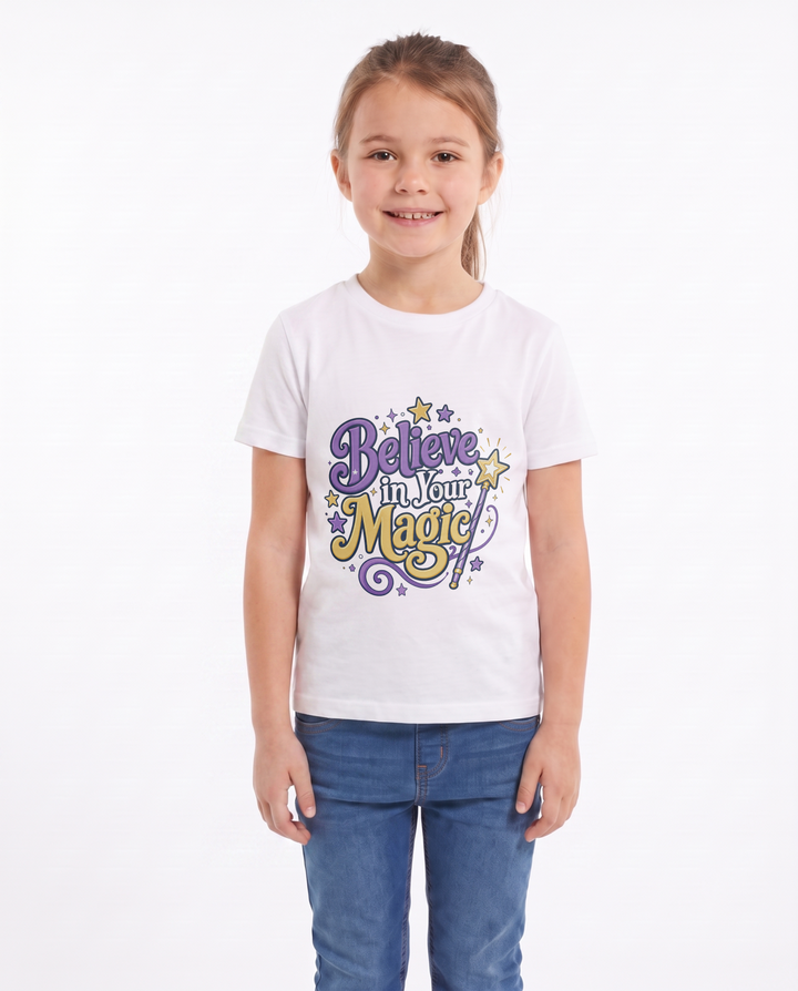 Believe In Your Magic White T-Shirt mockup 1