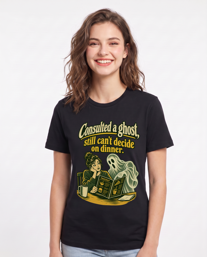 Halloween Black T-Shirt for Women – Halloween Theme Graphic Tee product image 3