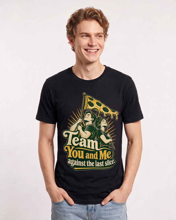 Couples Black T-Shirt for Men – Everyday Expression Graphic Tee product image 1