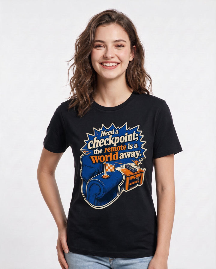 Gaming Black T-Shirt for Women – Game Night Graphic Tee product image 1