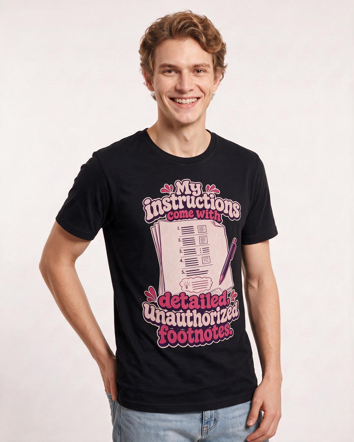 Neurodiversity Black T-Shirt for Men – Everyday Expression Graphic Tee product image 3