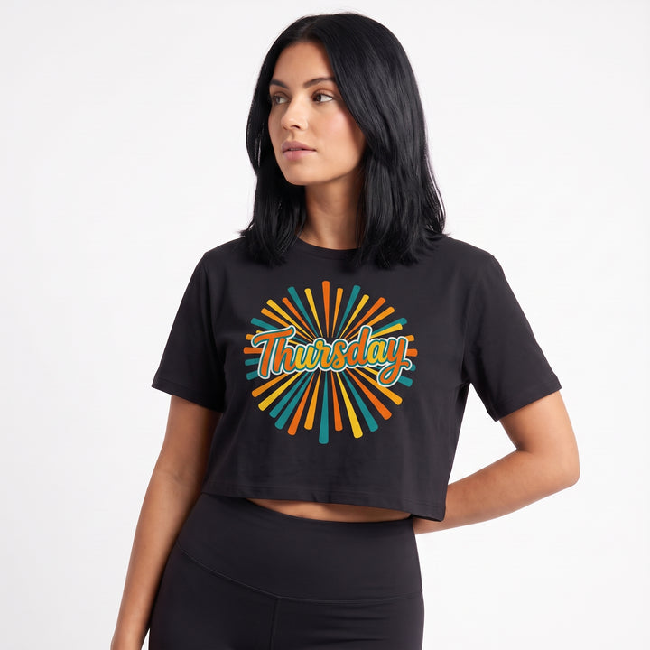 Vibrant Thursday Sunburst Crop Top product photo 1