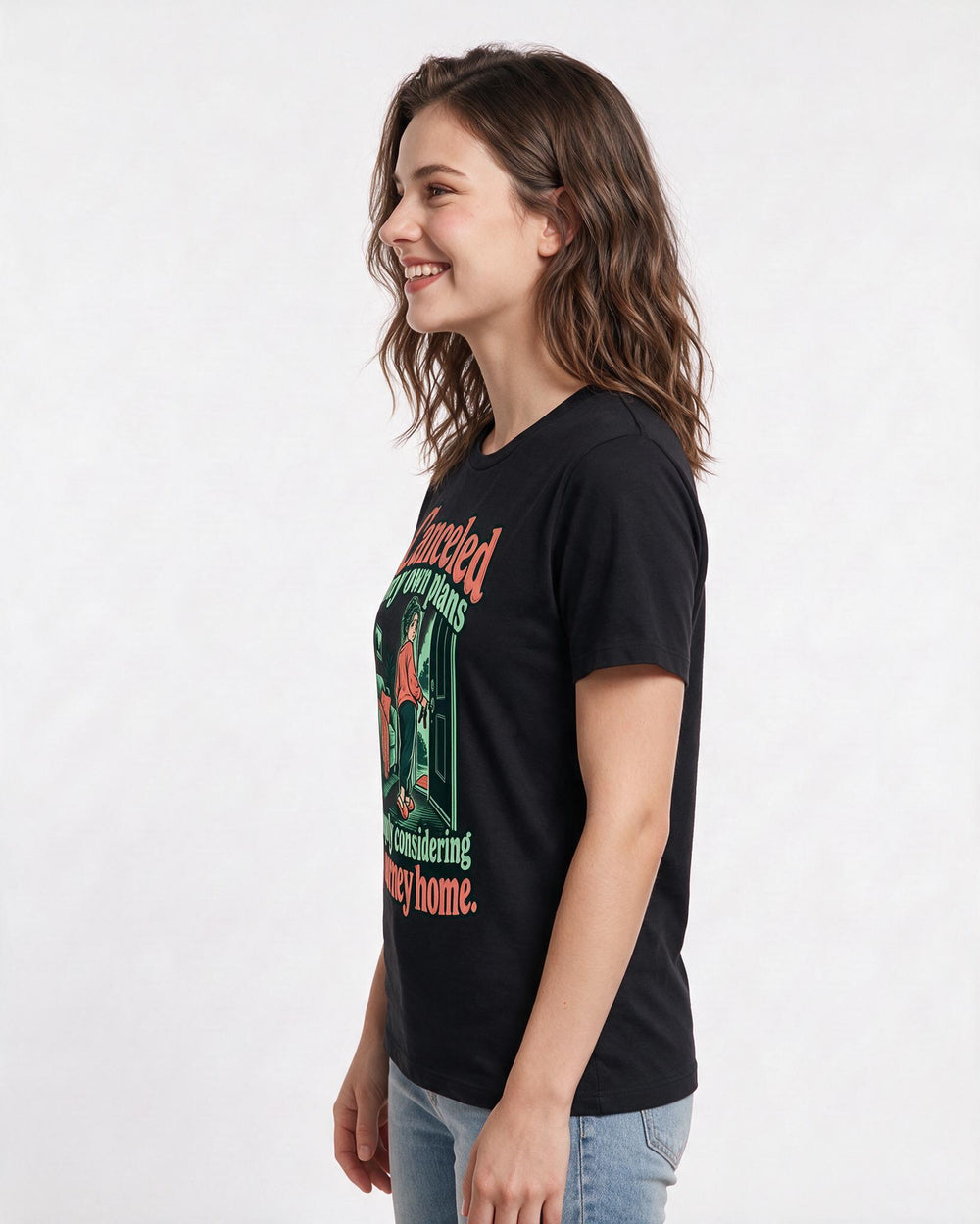 Meme Black T-Shirt for Women – Everyday Expression Graphic Tee product image 2
