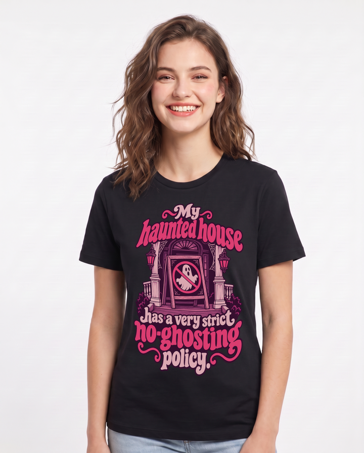 Halloween Black T-Shirt for Women – Halloween Theme Graphic Tee product image 3