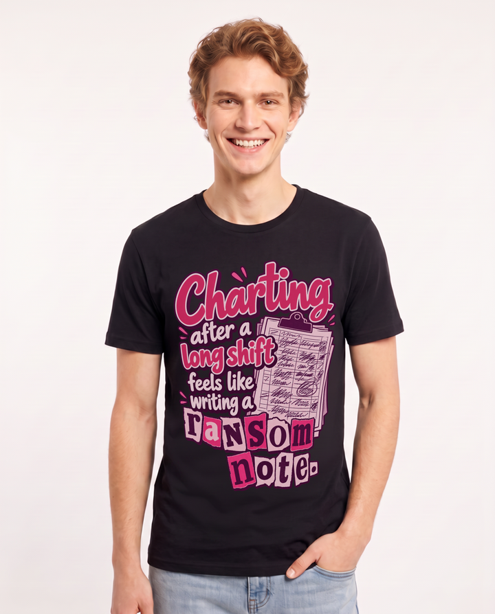 Nurse Black T-Shirt for Men – Nursing Life Graphic Tee product image 3