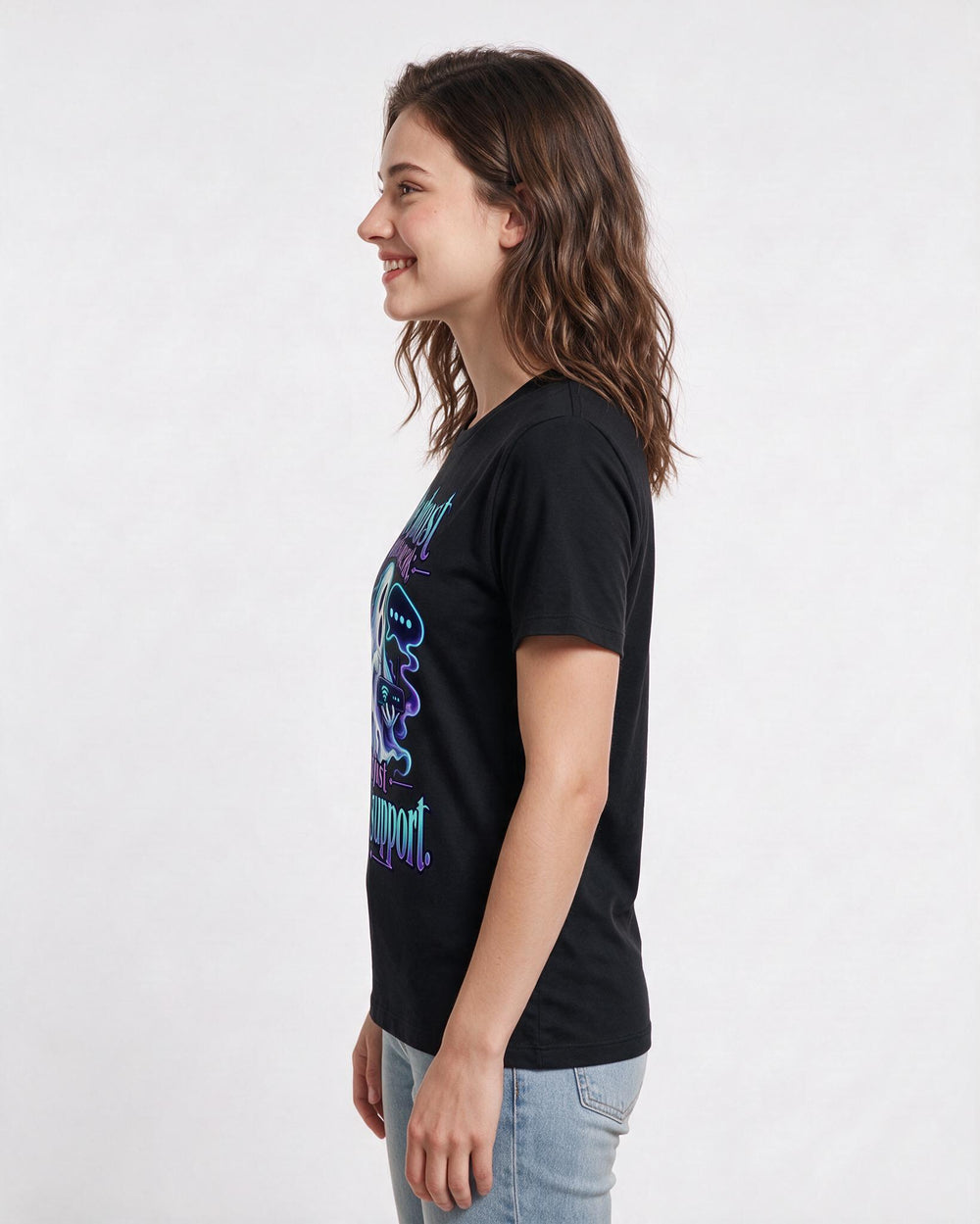 Halloween Black T-Shirt for Women – Halloween Theme Graphic Tee product image 2