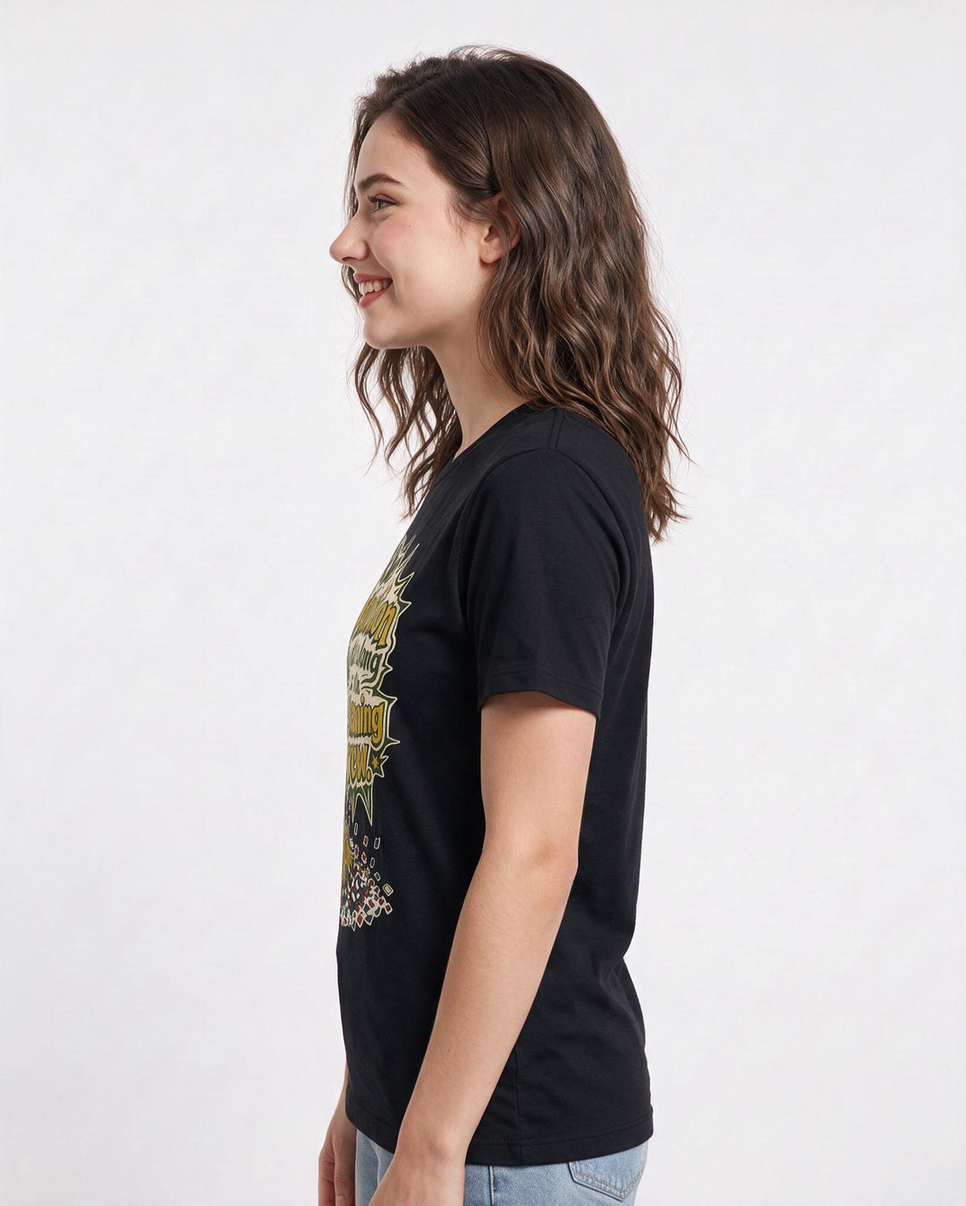 Patriotic Women's Black T-Shirt – Our celebration lasts as long as the product image 2