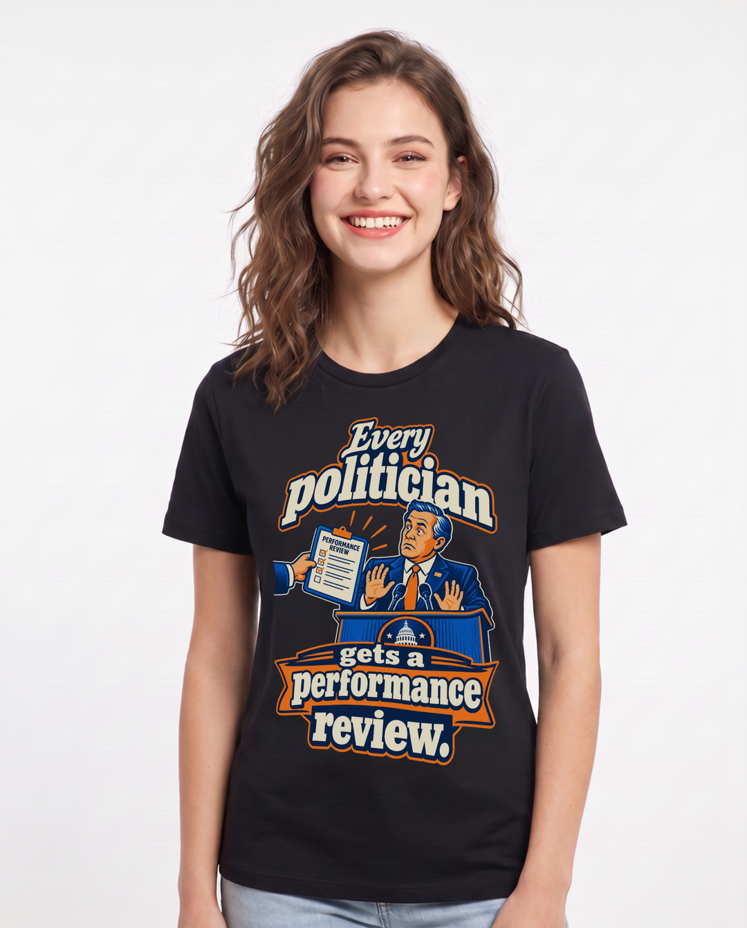 Political Statement Black T-Shirt for Women – Everyday Expression Graphic Tee product image 3
