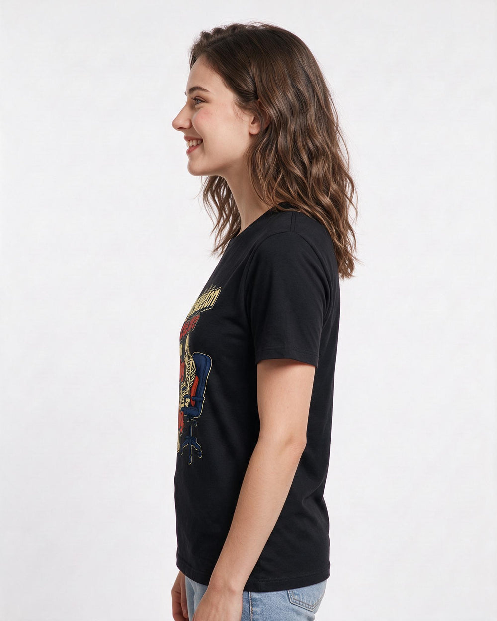 Halloween Black T-Shirt for Women – Halloween Theme Graphic Tee product image 2