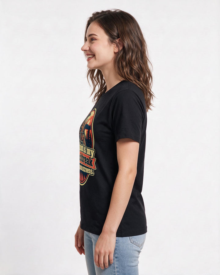Hunting Black T-Shirt for Women – Everyday Expression Graphic Tee product image 2