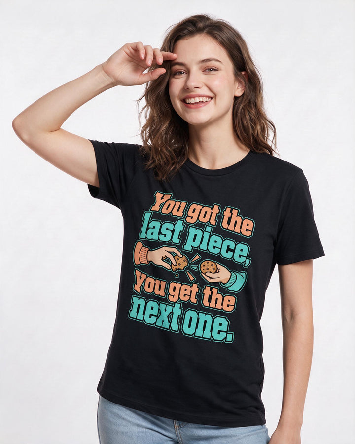 Couples Black T-Shirt for Women – Everyday Expression Graphic Tee product image 1