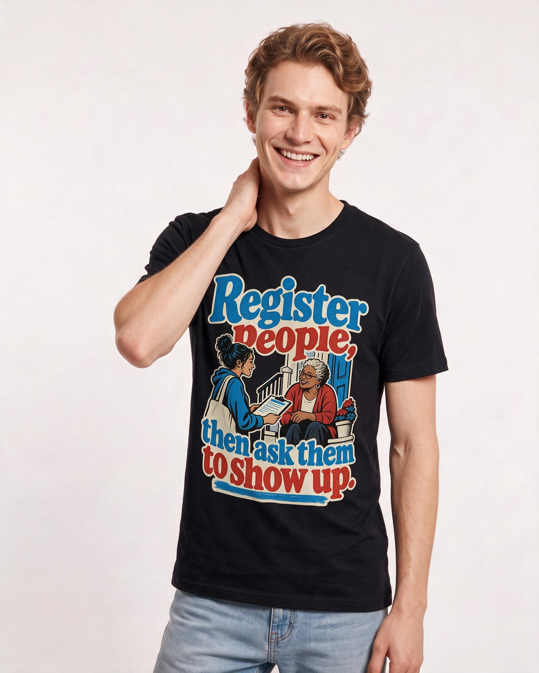 Political Statement Black T-Shirt for Men – Everyday Expression Graphic Tee product image 1