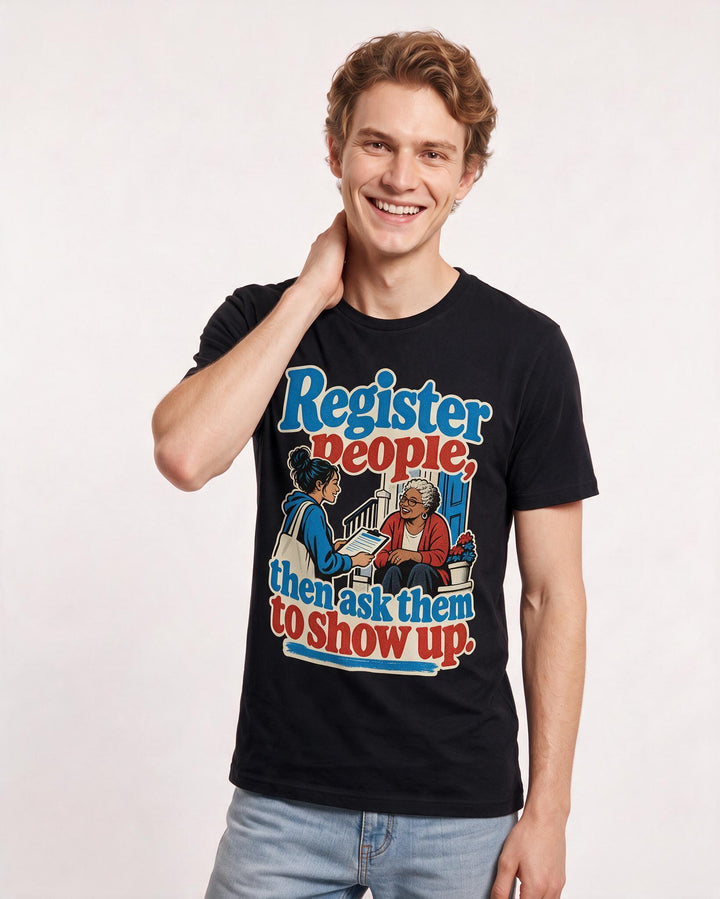 Political Statement Black T-Shirt for Men – Everyday Expression Graphic Tee product image 1