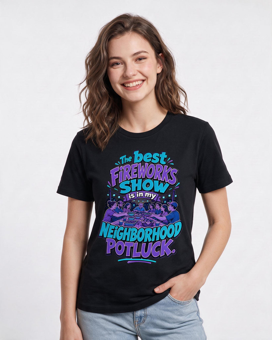 Patriotic Black T-Shirt for Women – Everyday Expression Graphic Tee product image 1