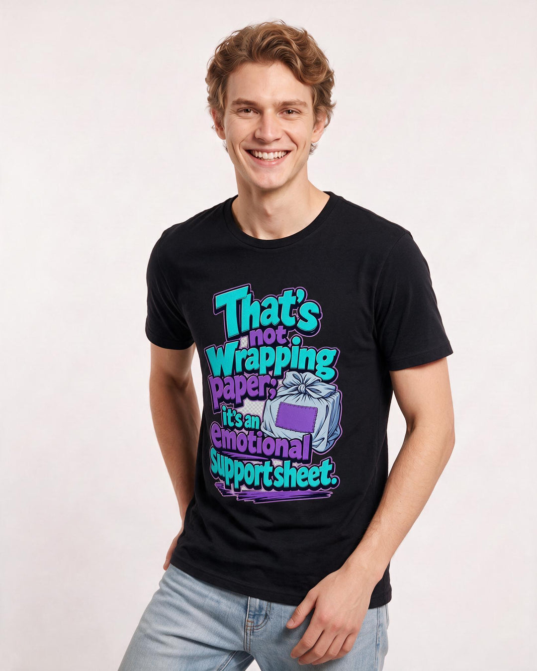 Christmas Black T-Shirt for Men – Holiday Theme Graphic Tee product image 1