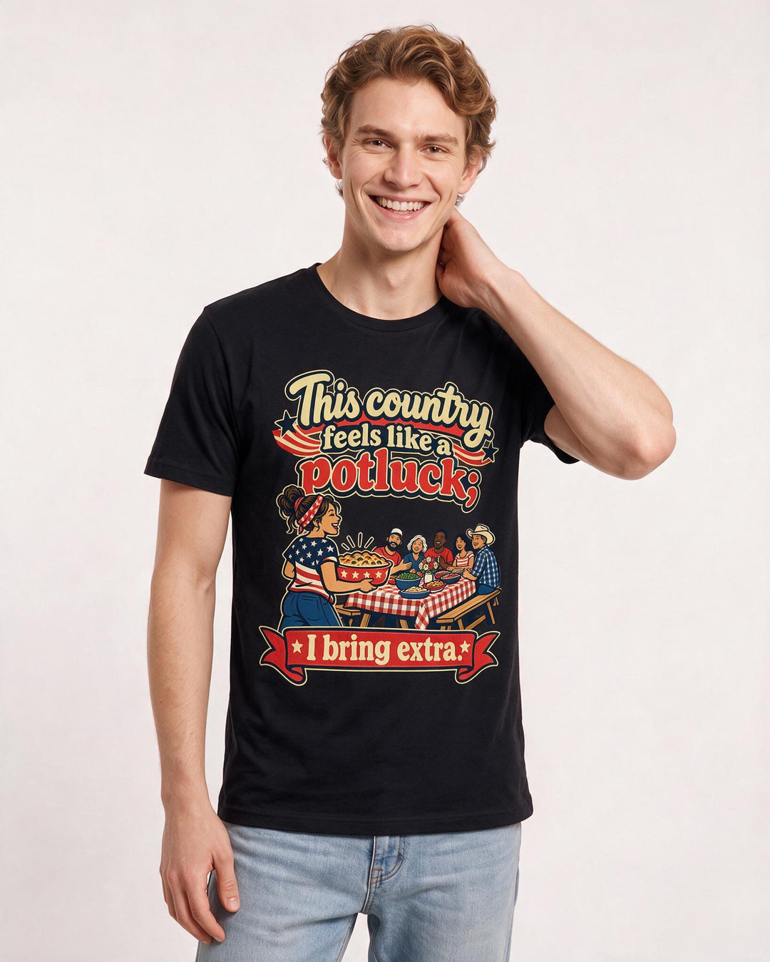 Patriotic Black T-Shirt for Men – Everyday Expression Graphic Tee product image 1